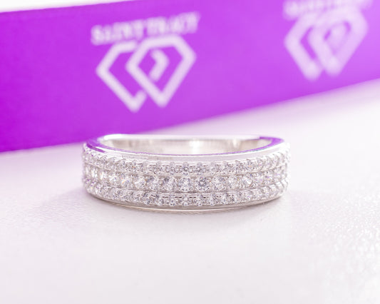 Beverly Sterling Silver Wedding Band